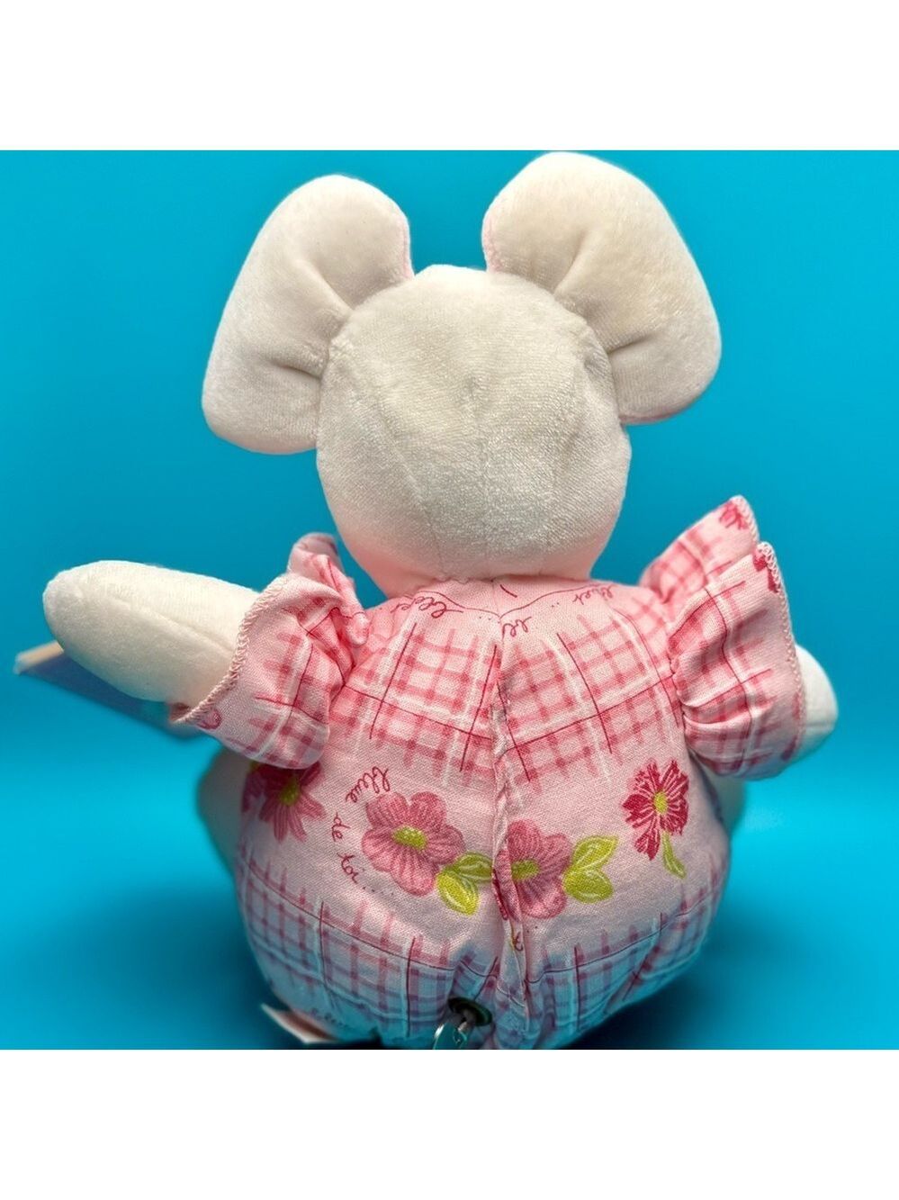 Bestever Nounours Souris Musicale Rose 9” Plush – Wind-Up Music Box Mint - Picture 3 of 5